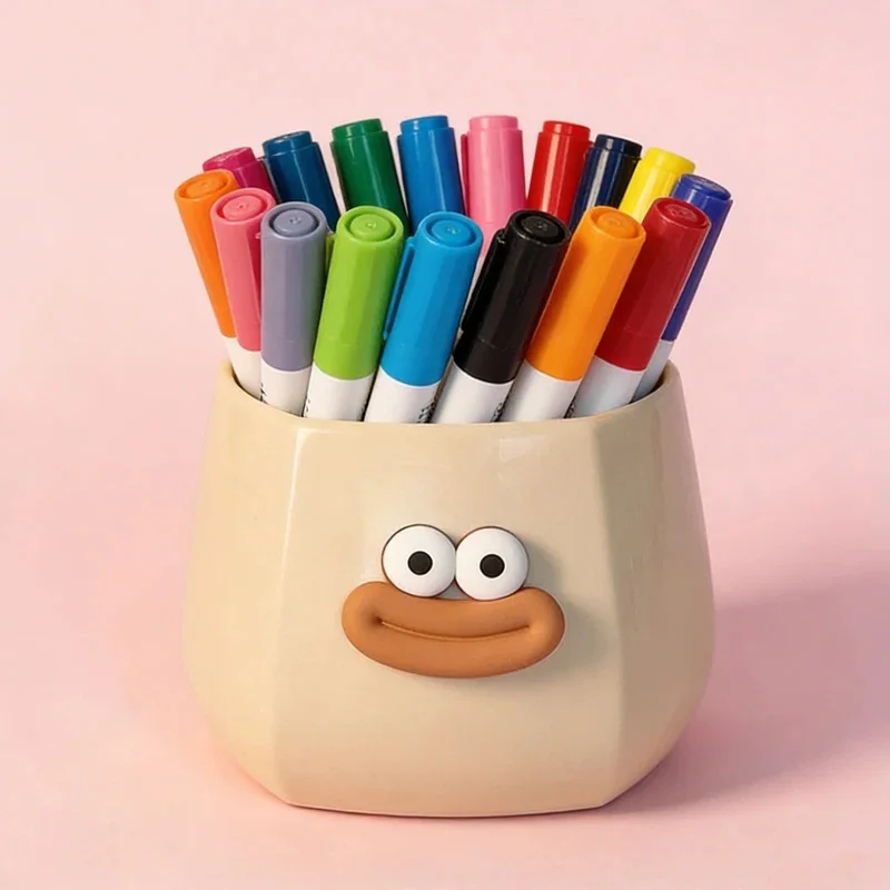 Magnetic Cute Big Mouth Pen Holder - DIY Office Storage Box, Office Decoration, Refrigerator Door Sticker Storage Box