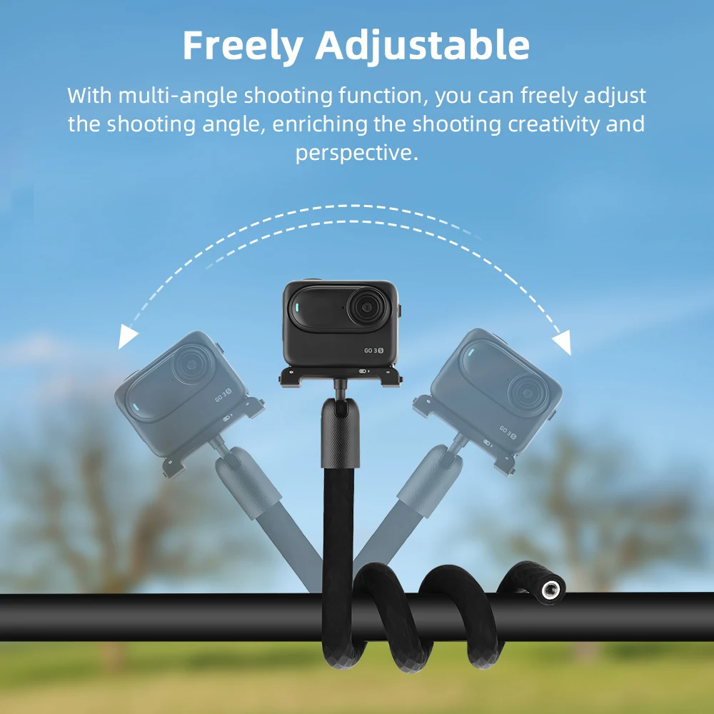 BRDRC Extension Rod for Gopro Hero/Action/GO 3S/Pocket 3 Adjustable Bracket Flexible Hose Arm Tube Mount Bracket Selfie Sticks