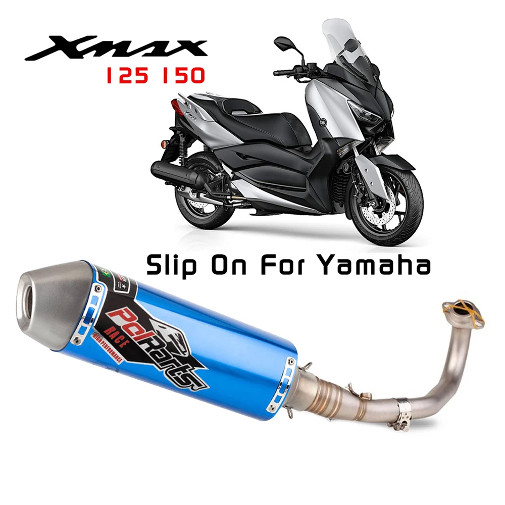 Motorcycle Exhaust For Yamaha XMAX125 XMAX150 XMAX 125 150 Motorcycle Full System Exhaust Muffler Escape Middle Link Pipe