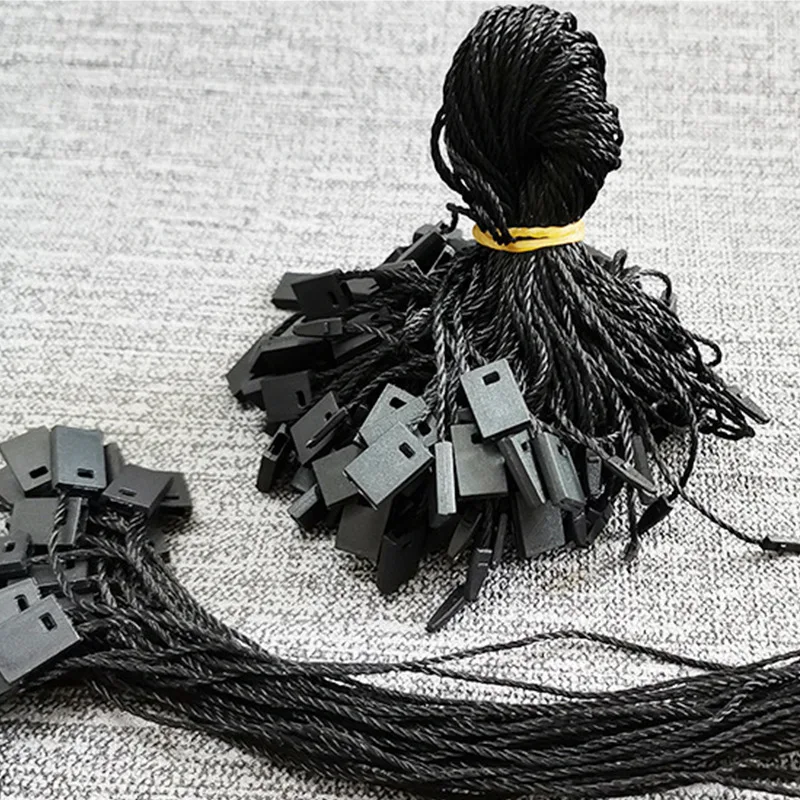 1000PCS/Lot Black White Polyester Hang Tag String High Quality Universal Hanging Rope for Men Women Clothing