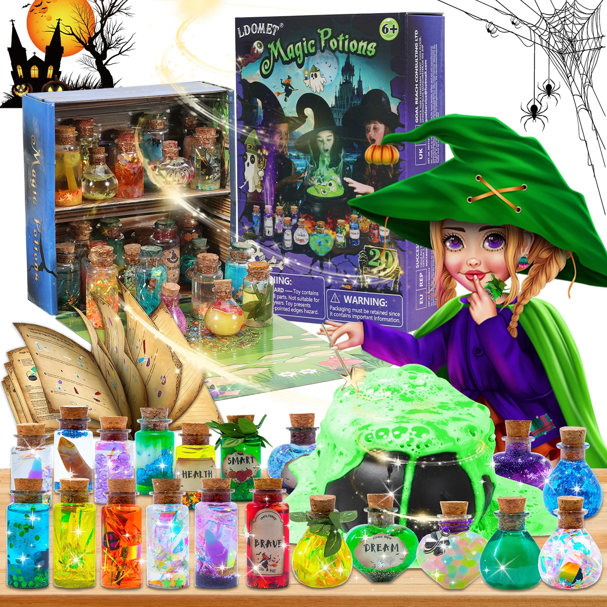 

DIY Mixed Magic Wizard Potion Bottles Color Changing luminous Potions Art Craft Kit Kids Family Educational Toys Birthday Gifts
