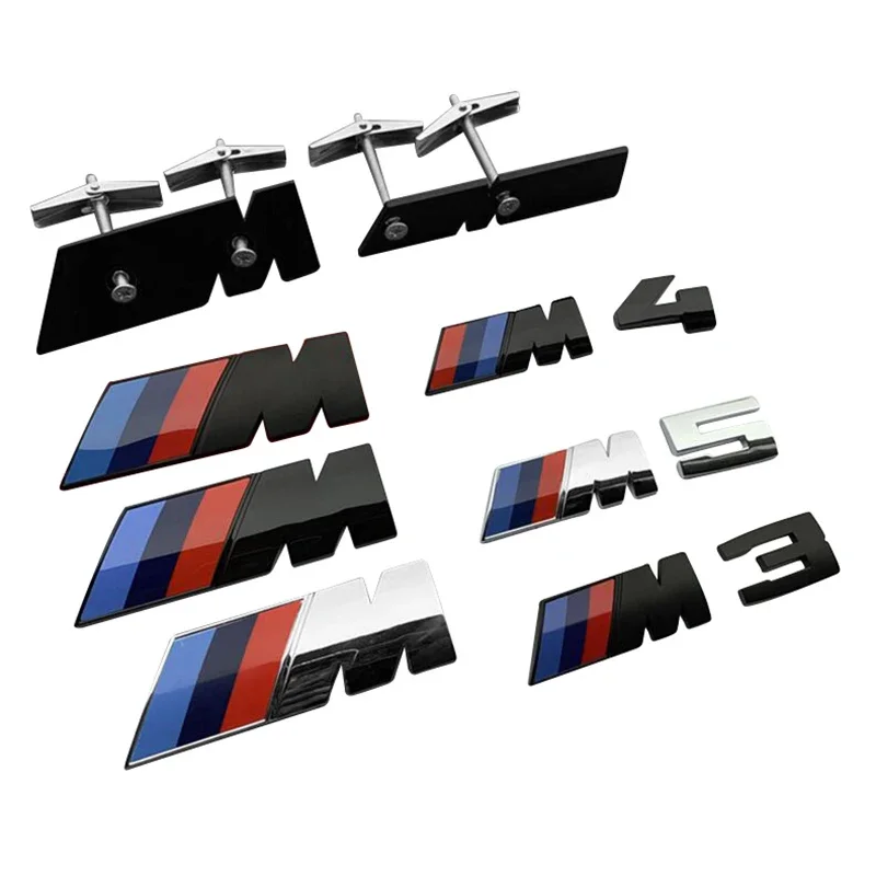 Car Styling M ABS Stickers Front Grille Trunk Emblem Badge For BMW F10 M2-6 E46 E60 E90 E39 E36 E70 E91 GT X1 X2 X3 X4 X5 X6 G30