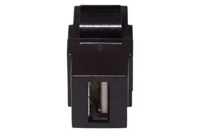 الأذن USB 2.0 أنثى إلى أنثى وحدة الحائط شنت الجدار التوصيل USB 2.0 محول وحدة لوحة الحائط أسود/أبيض