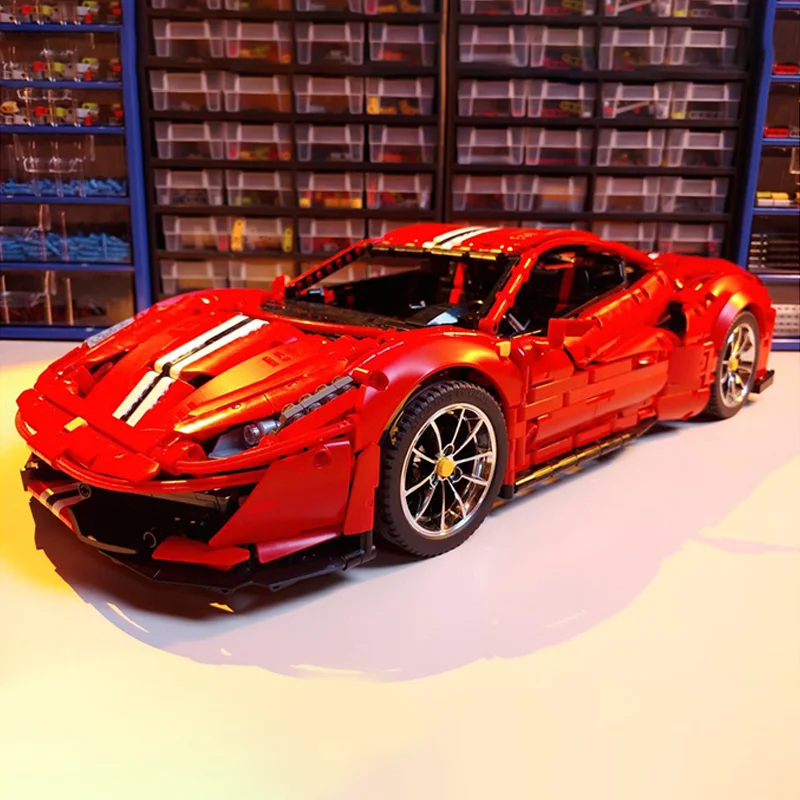 

3452pcs Ferrarisawd 488 Pistas Modified Building Set, Reflecting Car Design Essence, Endless Creativity