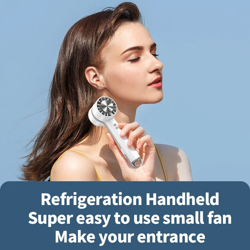 2024 جديد ترقية 2000mAh مبرد الهواء مروحة يدوية قابلة للشحن مروحة صغيرة مكيف هواء متنقل مروحة محمولة لمكتب الفتيات