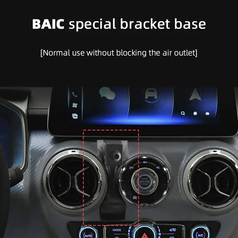 Car Bracket Base For BeiJing BAIC BJ40 EU5 U5 Weiwang M20 M30 Buckle Base Fixed Phone Special Holder Auto Air outlet Accessories