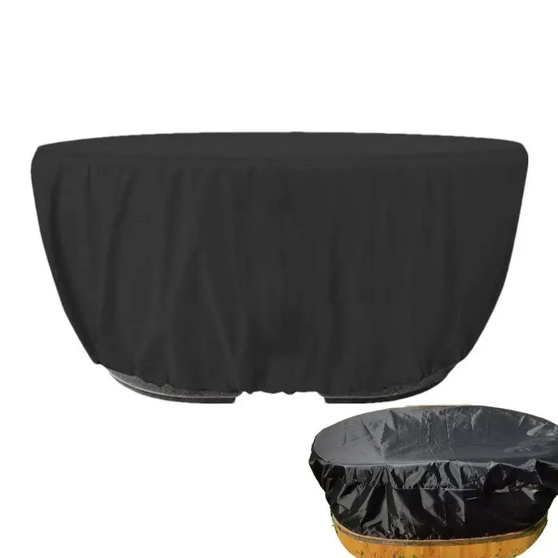 Tank Protective Cover Container For Above Ground Tank Cover Protection PU Coating Drawstring Oval Stock Tank Cover For Outdoor