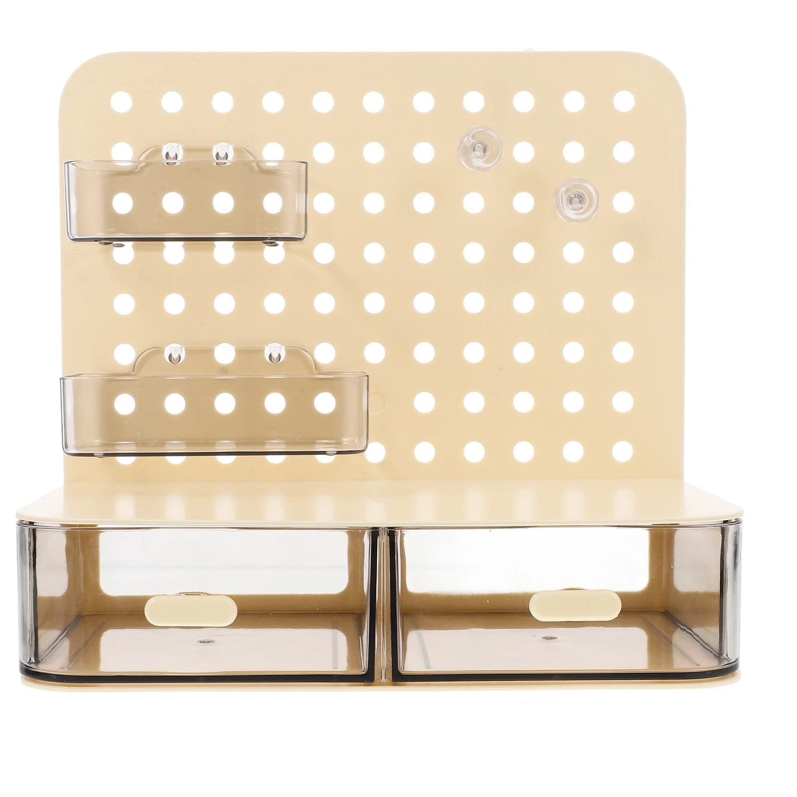 

Pegboard Wall Mount Desk ganizer Perforated Board Storage Rack Multifunctional Peg Office Desk Adjustable Counting Box