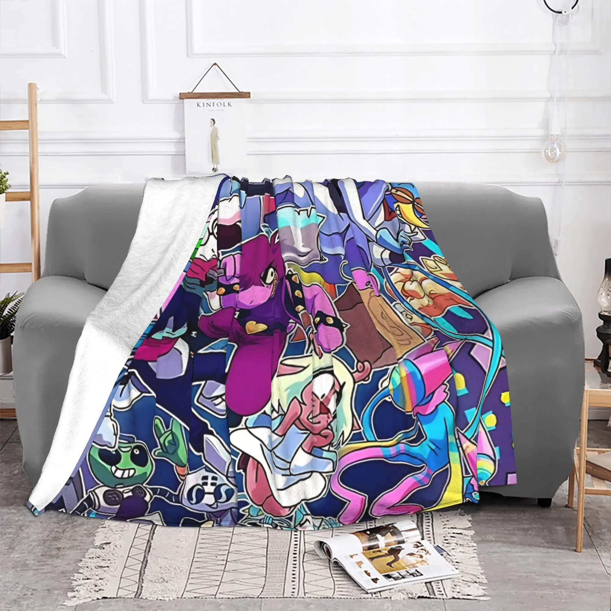 1PC Mysterious Hooded Figure Deltarune Home Room Decorations Winter Blankets For Adults Bedding Home Interior Sofa Knee
