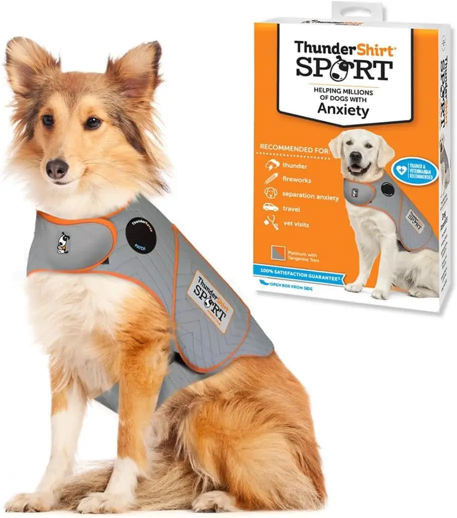 

Большой платиновый спортивный жилет для собак для снятия тревоги, помогает уменьшить стресс и страх.