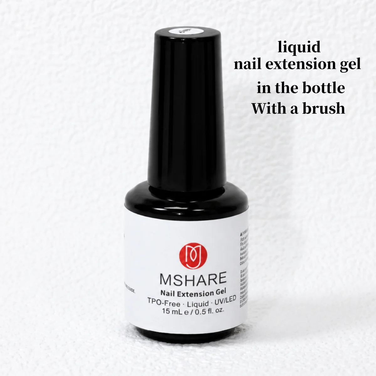 MSHARE 15ml Pink Liquid Nail Extension Gel TPO Free Builder Nail Gel Constuction Self Leveling Soak Off UV LED Gel in the Bottle