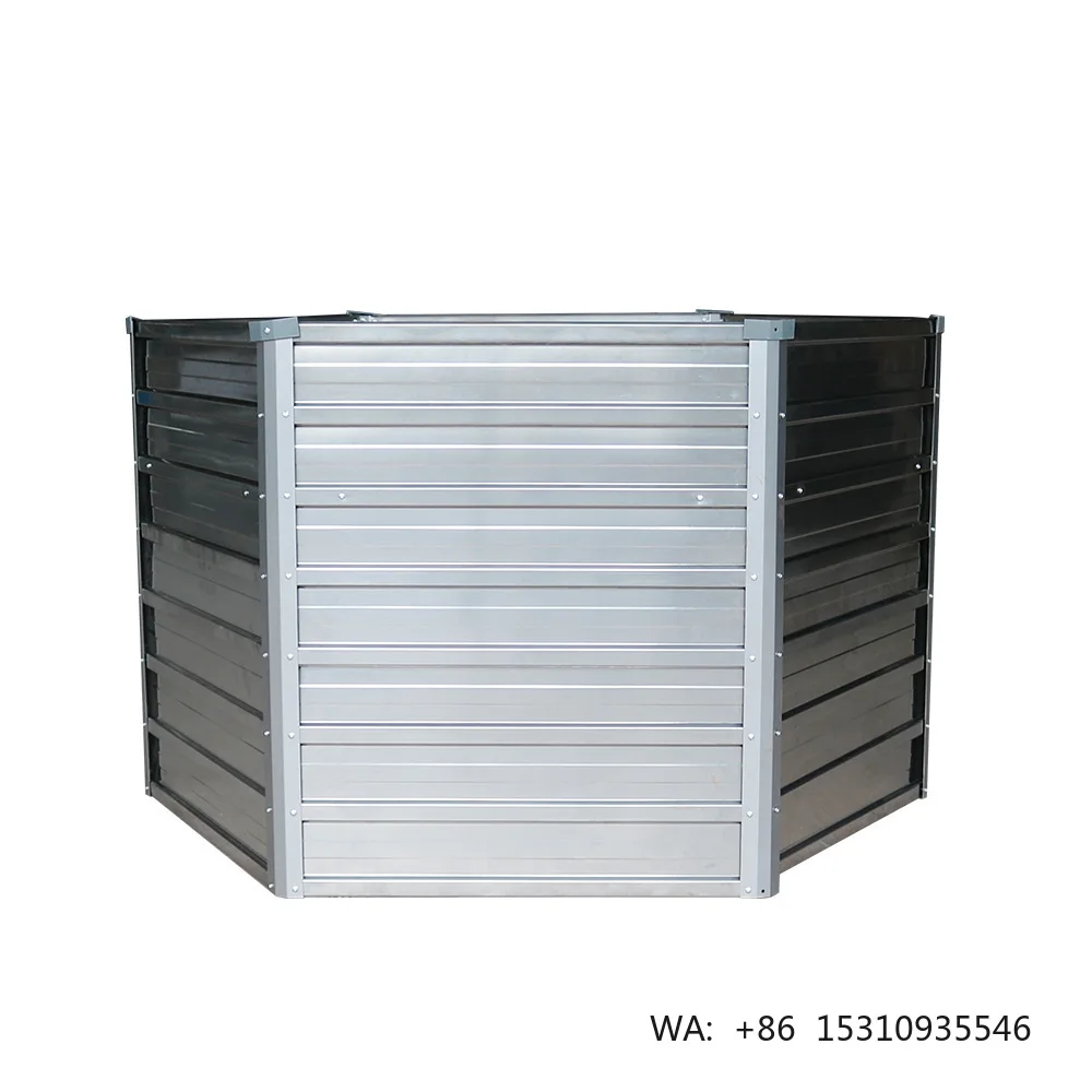 Galvanized Steel Metal Flower Bed Planter Box Breathable Corrosion-Resistant Durable Vegetable-Growing Box for Outdoor Gardens