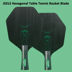JEELS 5/7-Ply Prue Wood Table Tennis Blade Larger Hitting Area Hexagon Control Ping Pong Paddle for Tranning All Round Method