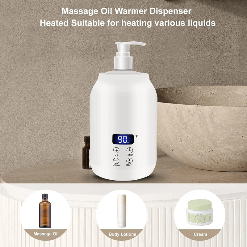 Chauffe-crème de massage électrique avec affichage LED, chauffe-huile numérique, distributeur de bouteilles, masseur de spa, salon à domicile, 250ml