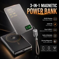 Batterie externe portable magnétique sans fil à charge rapide pour iPhone 12-17 Pro Max, Apple Watch, AirPods 5000/10000mAh 2