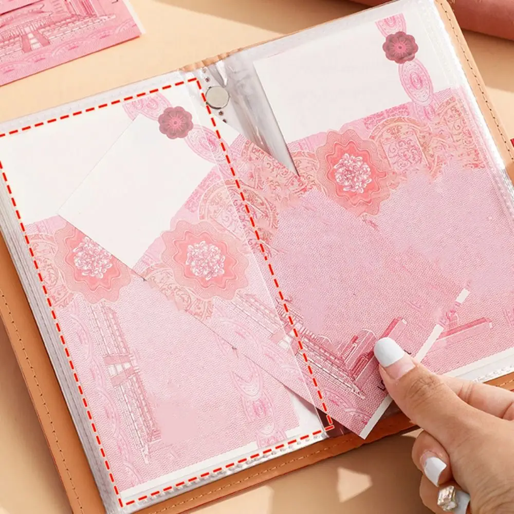 Chinese Style Saving Money Binder With Password Lock Wallet Storage Planner Organizer Handbook PU Leather