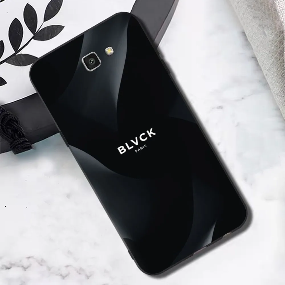 Black B-Blvck Flower Phone Case For Samsung S 9 10 20 21 22 23 30 23plus lite Ultra FE S10lite Fundas