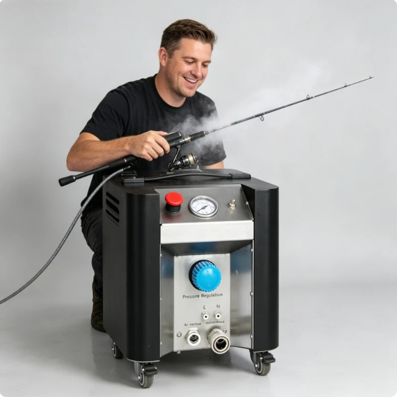 Pure Pneumatic Dry Ice Cleaning Machine Dry Ice Blaster For Car Engine Carbon Deposit Removal And Heavy Oil Grease Cleaning