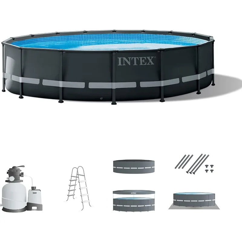 INTEX 26329EH Ultra XTR Deluxe Above Ground Swimming Pool Set: 18ft x 52in – Includes 2100 GPH Cartridge Sand Filter Pump