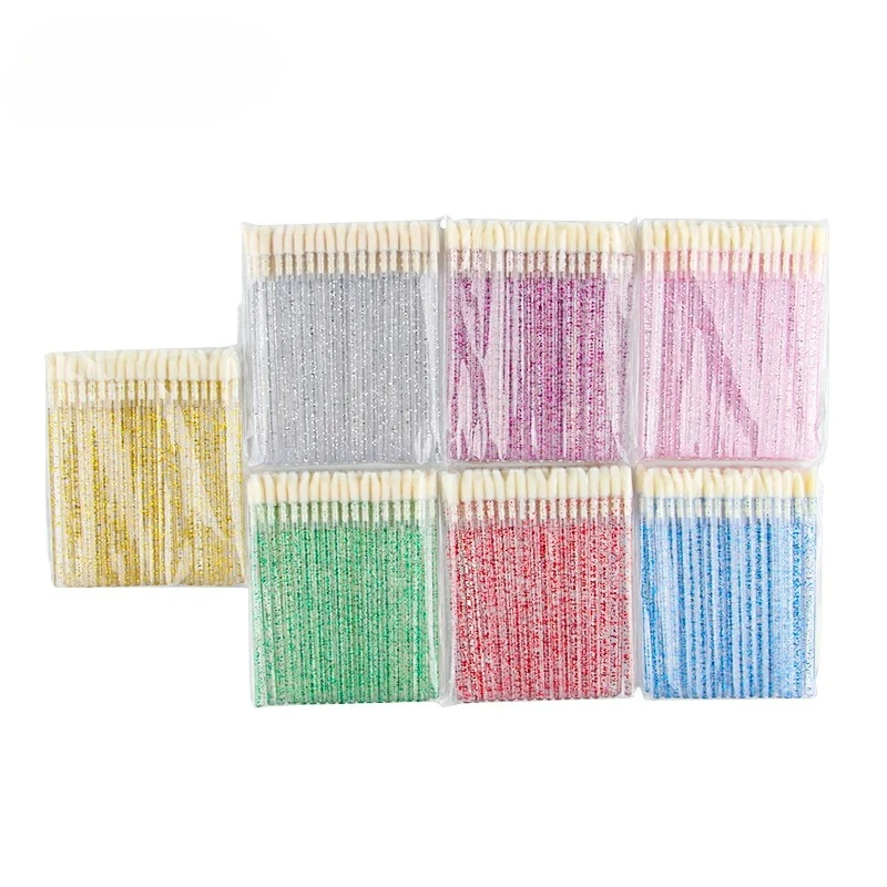 الجملة QIWU 50 قطعة قضيب رمش Maquillaje فرشاة أحمر الشفاه الصولجانات مجموعة أدوات ماكياج الشفاه فرشاة لاش تمديد ماسكارا #5