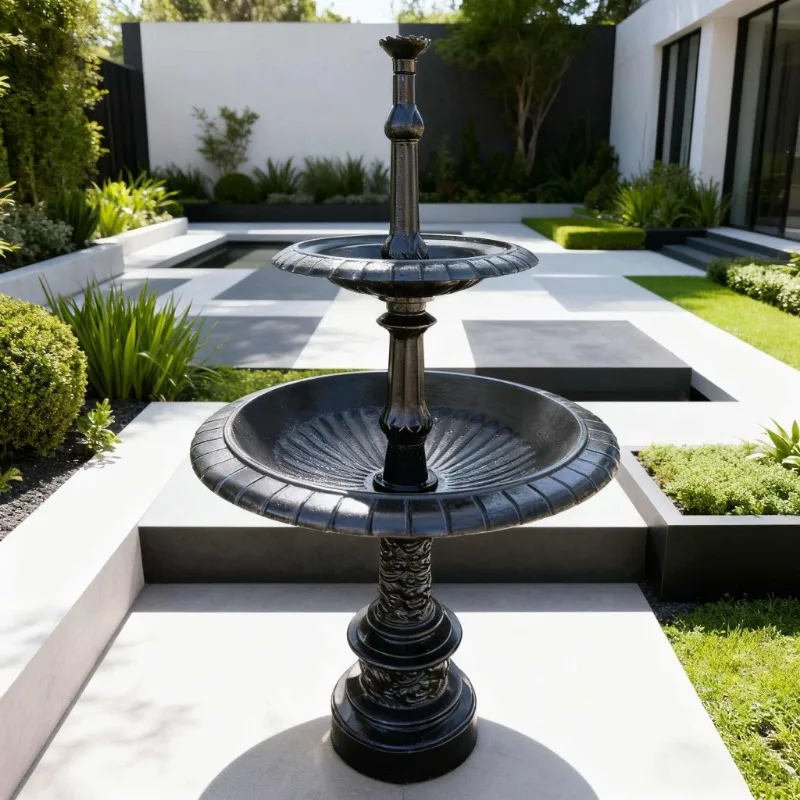 

fountain double-layer fountain water bowl flowing water large water landscape garden gardening pool