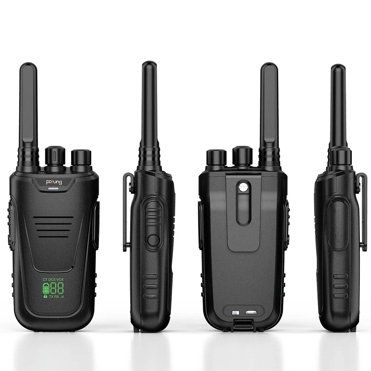 2PCS POFUNG T11 Walkie Talkie FRS 16CH VOX Long Range Wiederaufladbare Tragbare USB Ladegerät Zwei Weg Radio Für Camping reise F22