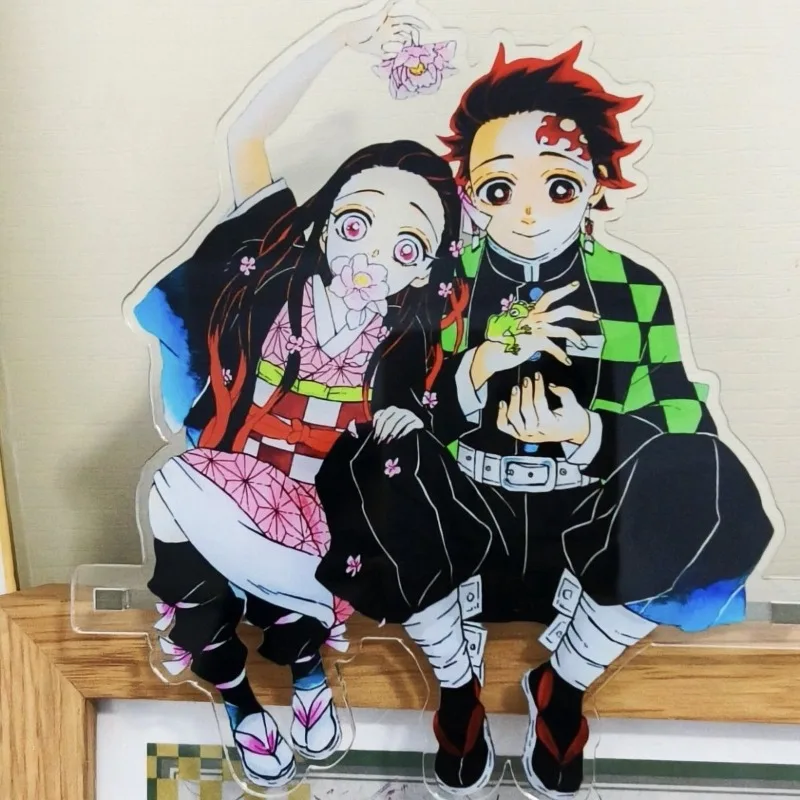 

Demon Slayer: Kimetsu No Yaiba Acrylic Stand Figure Kamado Nezuko Kamado Tanjirou Anime Peripheral Room Desktop Ornament New