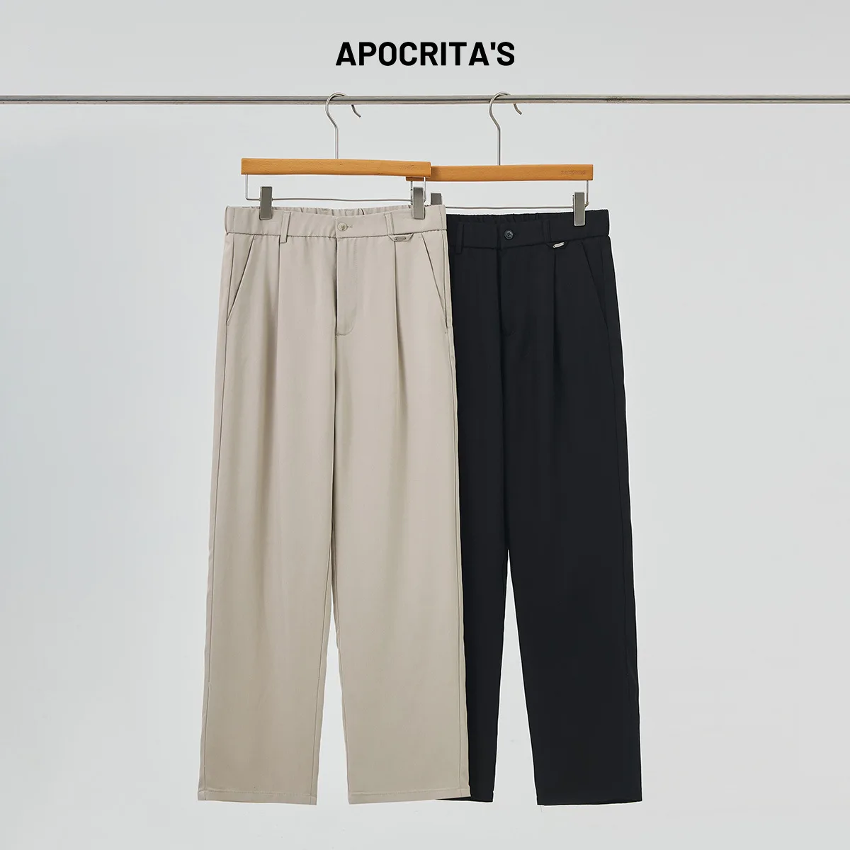 

Men's Casual Straight Leg Trousers Summer Thin Loose Fit Modal Fabric Busin Casual Pants mid Waist Youth Faion