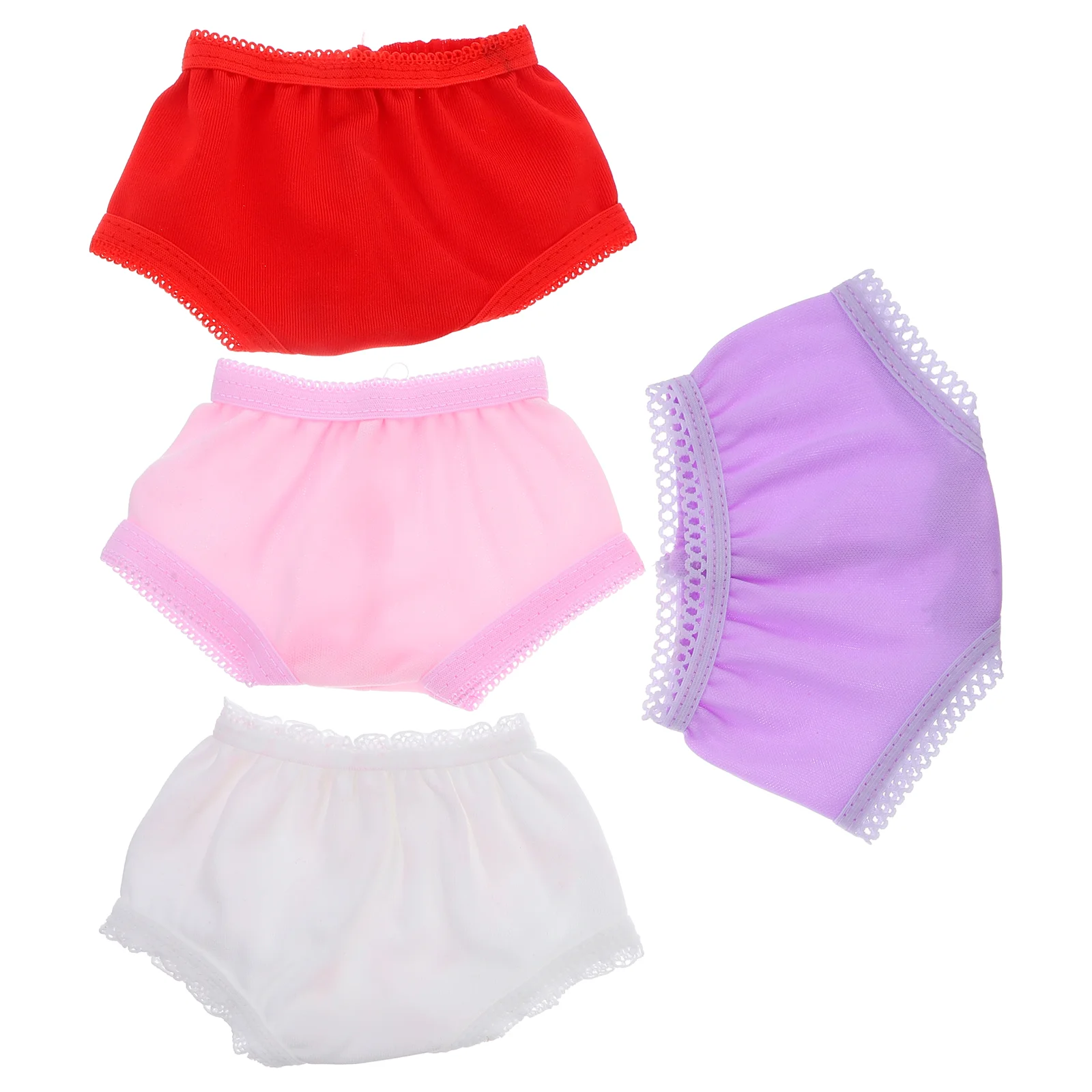 

4 Pcs Shorts 18 Inch Panties Baby Girls' Pants Polyester Diapers Accessories