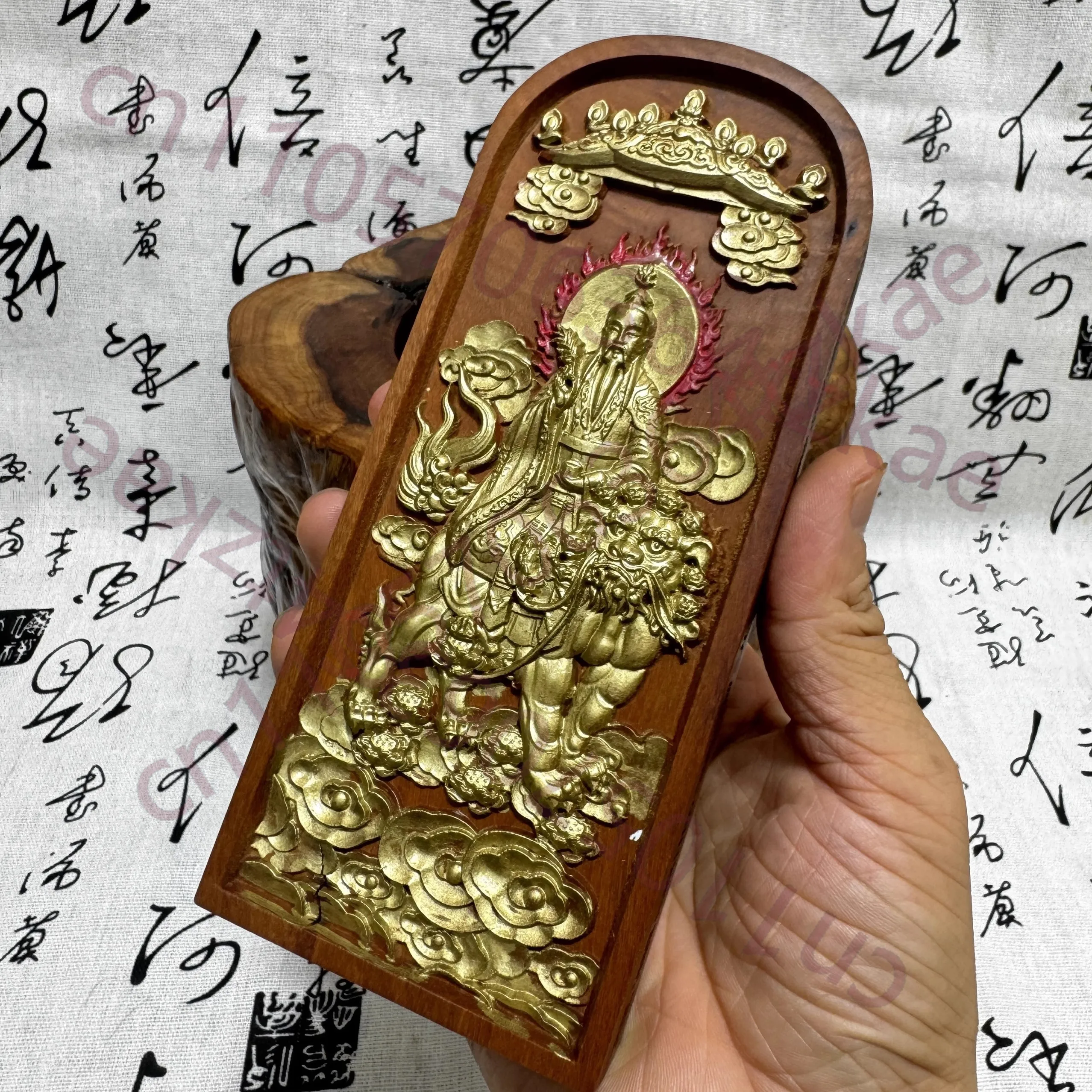 

Деревянный талисман Тайи Цзю Ку Тянь Чунь, ручной работы, из дерева джудзе, вырезанный вручную, таоистическое культурное изделие