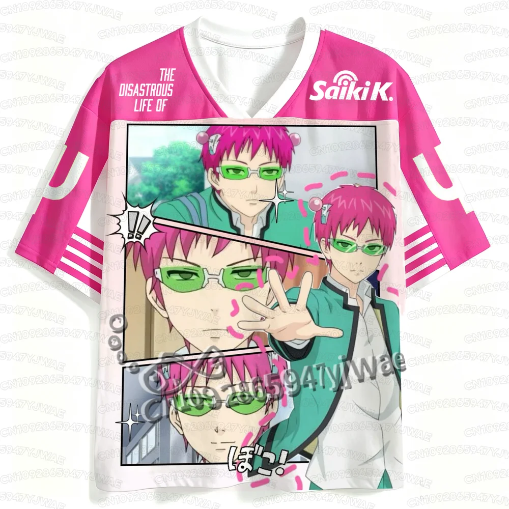 2026 Neues Sommer-Saiki-Trikot, heißes Anime-Fan-Trikot für Damen und Herren, Fußballshirt, Sport-T-Shirt mit kurzen Ärmeln, lässiges Paar-T-Shirt, Oberteile – Detail 8