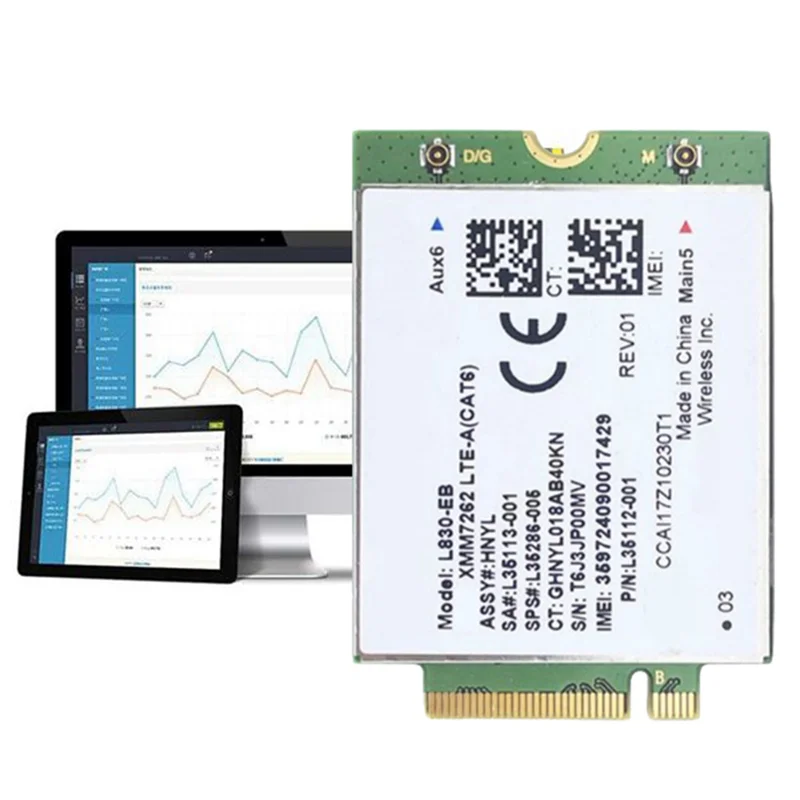 ABSQ-L830-EB XMM7262 محول ل HP 840 846 850 G6 X360- المدمج في 4G وحدة Cad + 2 هوائيات محول لاسلكي 4G