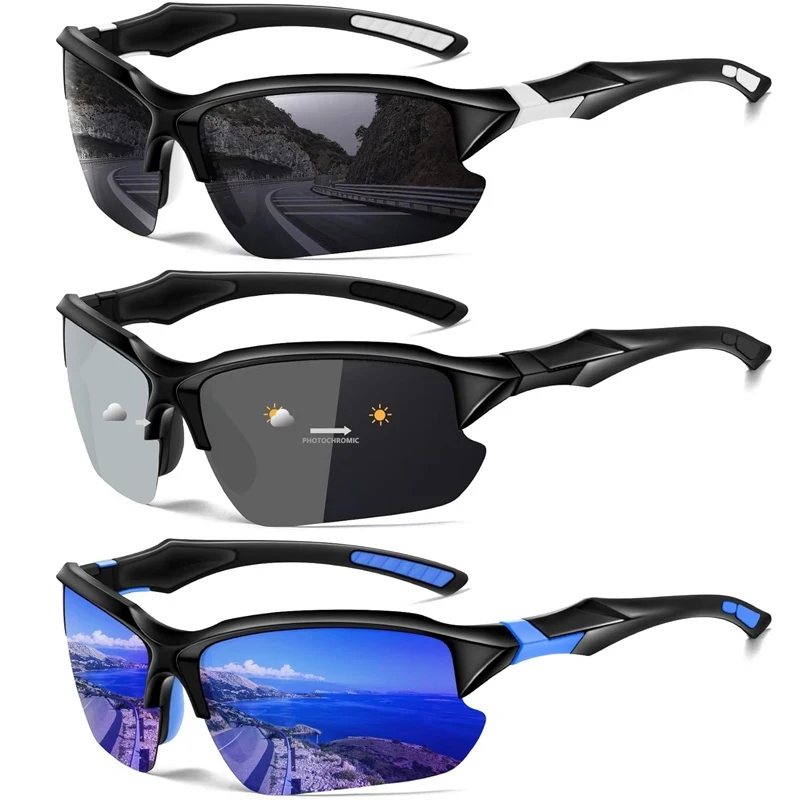 Gafas de sol polarizadas deportivas para hombre, lentes ligeras para ciclismo, correr, pesca, UV400, para exteriores, novedad de 2024