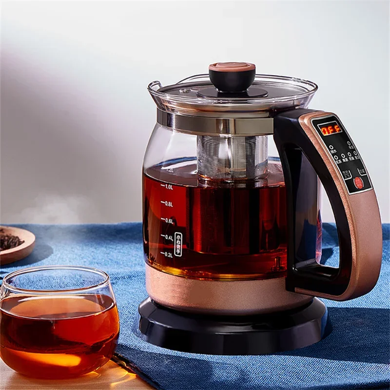 Portable Water Kettle Health Glass Kettle 1.2L Tea Maker Electric Teapot Insulation Electric Water Cooker Water Boiling Pot 220v