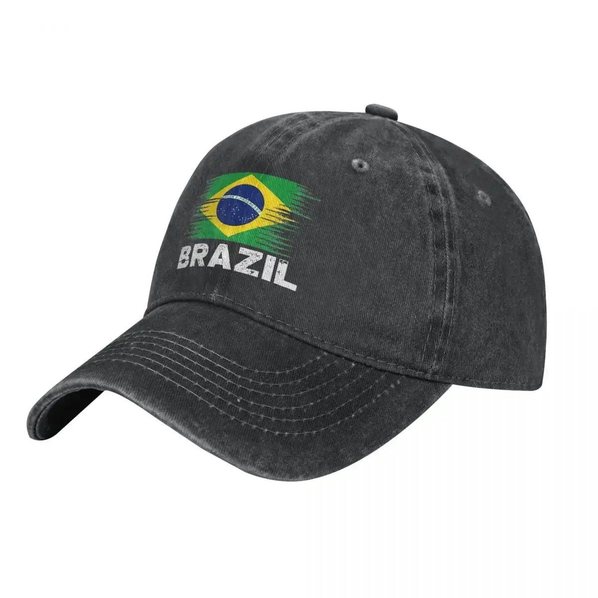 Brazil Distressed Flag Brazilian Baseball Caps Vintage Distressed Denim Headwear Unisex Outdoor Workouts Gift Caps Hat