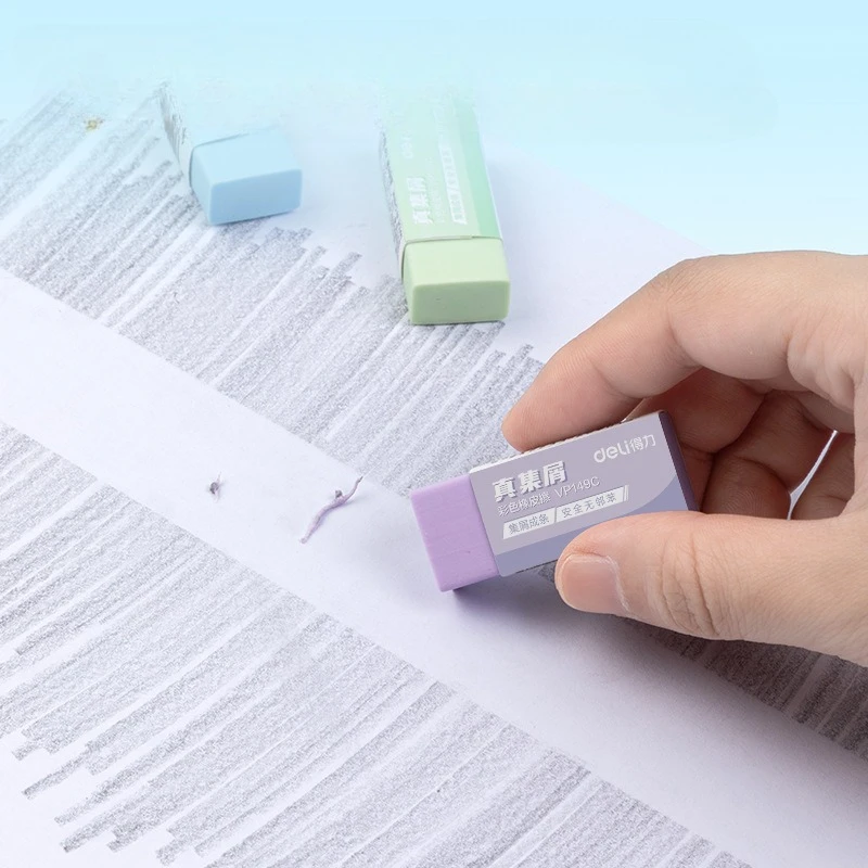 36pcs Pastel Color Chip Rubber Kawaii Stationery Supplies Cute Erasers for Kids Pencil Writing Accessories Kawaii School Gadgets