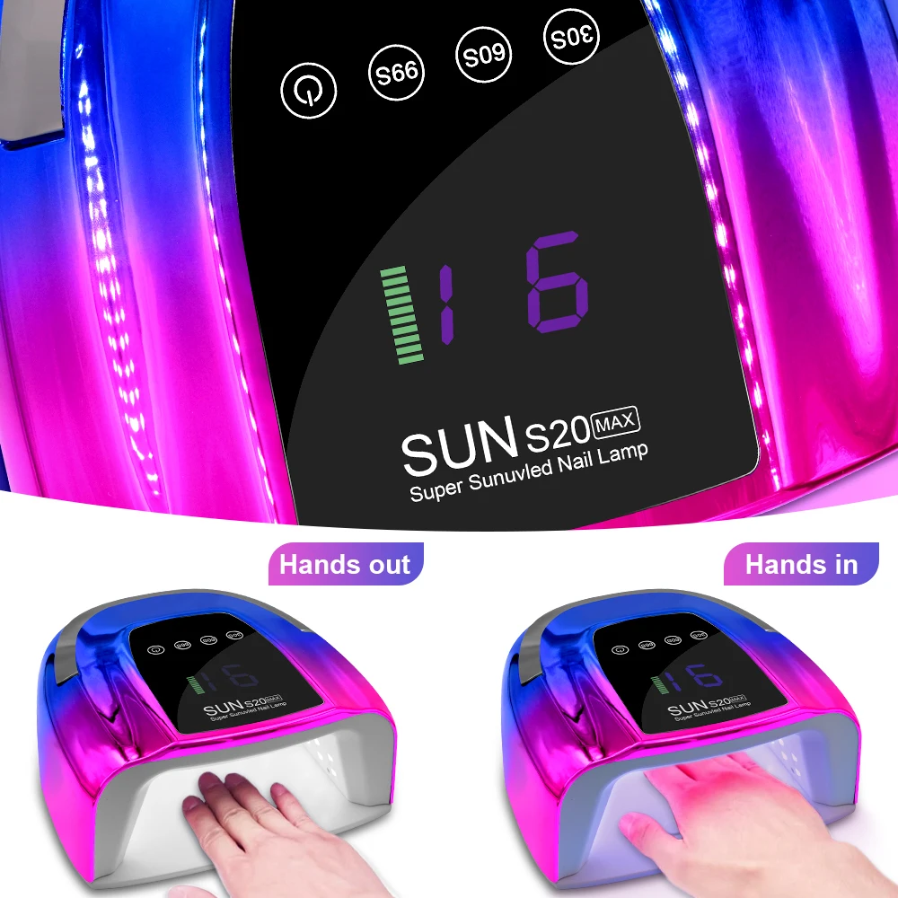 Cordless Rechargeable UV LED Nail Lamp With LED Display Wireless 48LEDS Nail Drying Lamp For Curing All Polish Gel Salon Tools