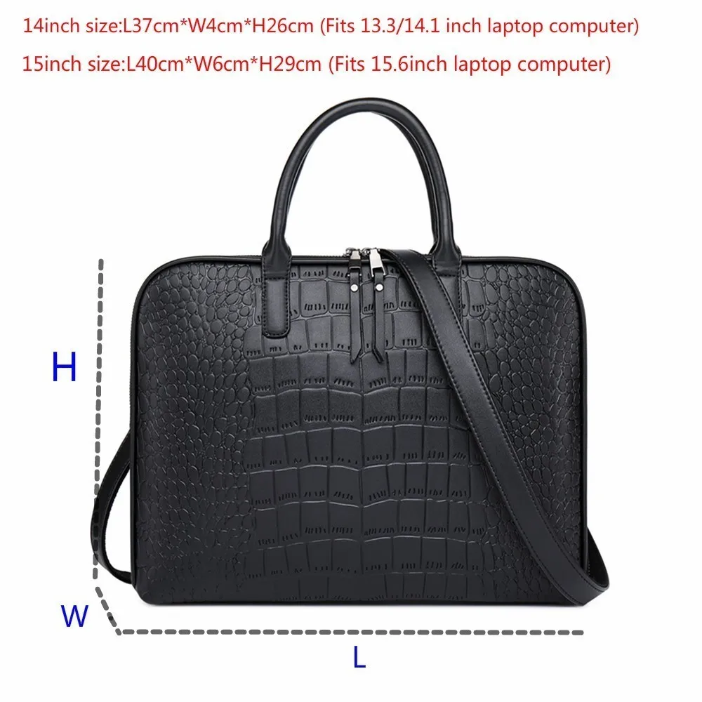 Imagem -06 - Bolsa de Couro para Mulheres Bolsas de Computador para Senhoras Bolsa de Escritório para Meninas Pastas de Laptop para Lenovo hp e Dell