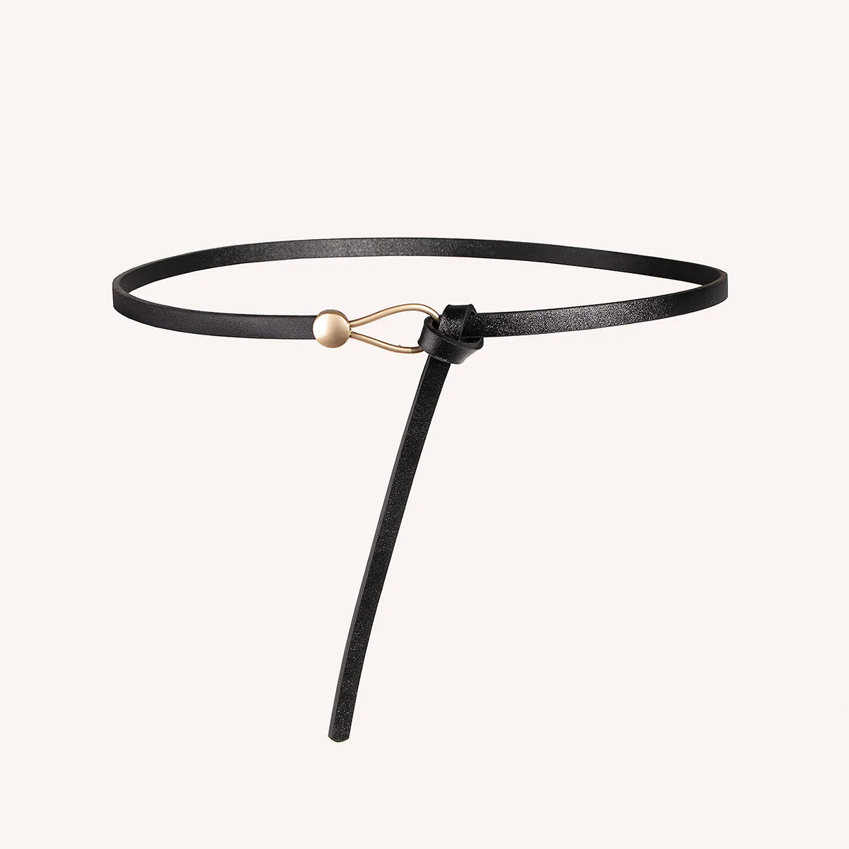 Simple Versatile Belt Knotted Skirt Belt Women's Belt All-Match Pu Thin Belt