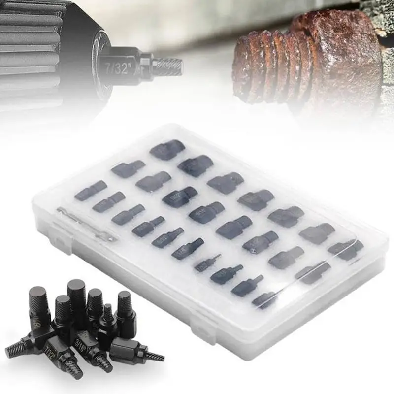 

Screw Extractor Kit Carbon Steel Damaged Screw Remover Set Easy Out Drill Bits Bolt Stud Screw Extractor