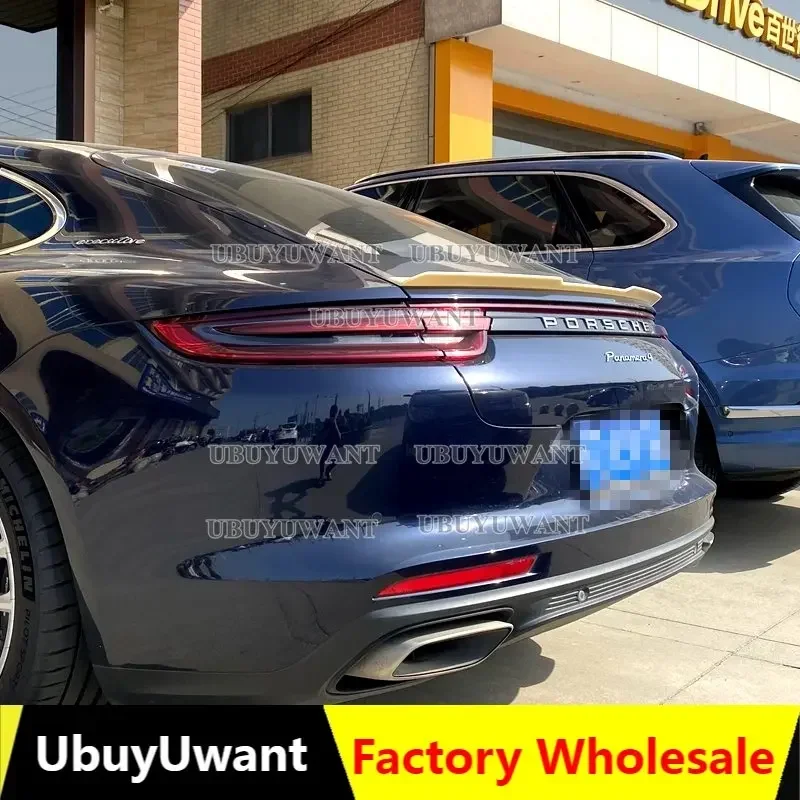 For Porsche Panamera 971 2017 2018 2019 2020 2021 2022 2023 Car Styling ABS Glossy Black Carbon Look Rear Spoiler