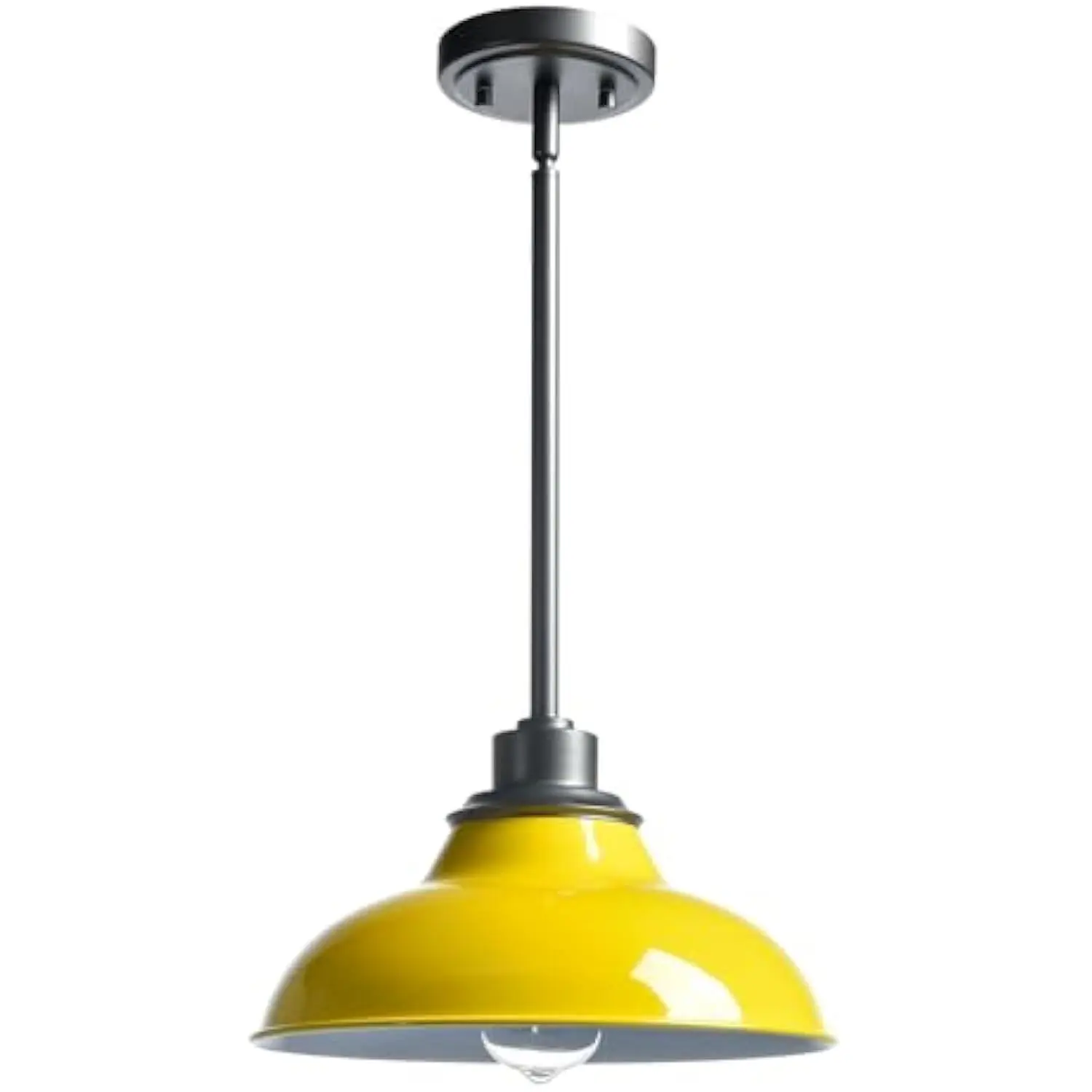 

Modern Pendant Light Fixture Yellow Pendant Light Hanging Light Fixture for Kitchen Island Dining Room Bedroom Bar Living Room (