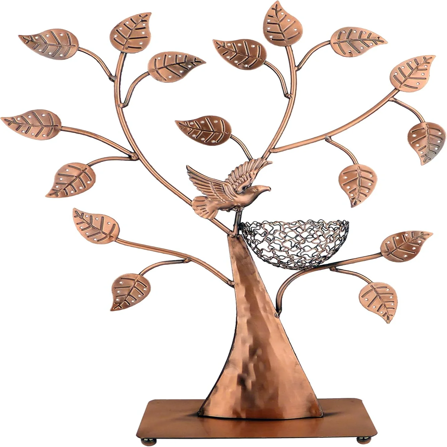 

Bronze Bird Nest Jewelry Tree Holder - Holds 48 Pairs of Earrings, Bracelets/Necklaces Organizer Stand Flowers box in ds