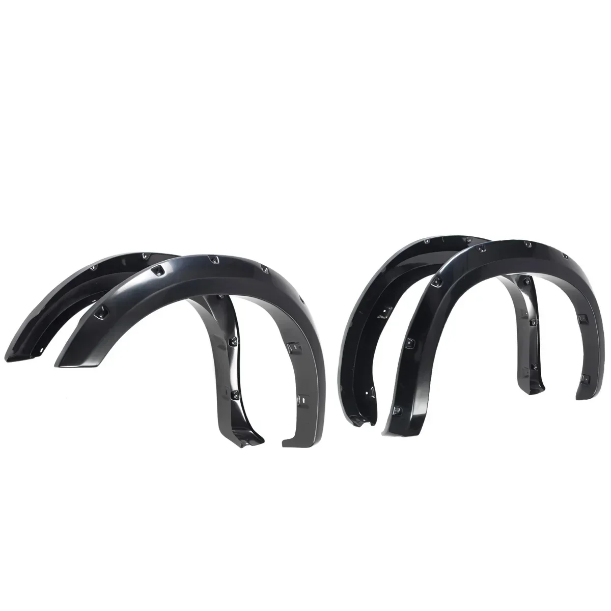 Glossy Black 4PCS Car Front Rear Wheel Fender Flares For Toyota For Tundra Pocket Riveted 2007-2013 Arch Wheel Protect Body Kit