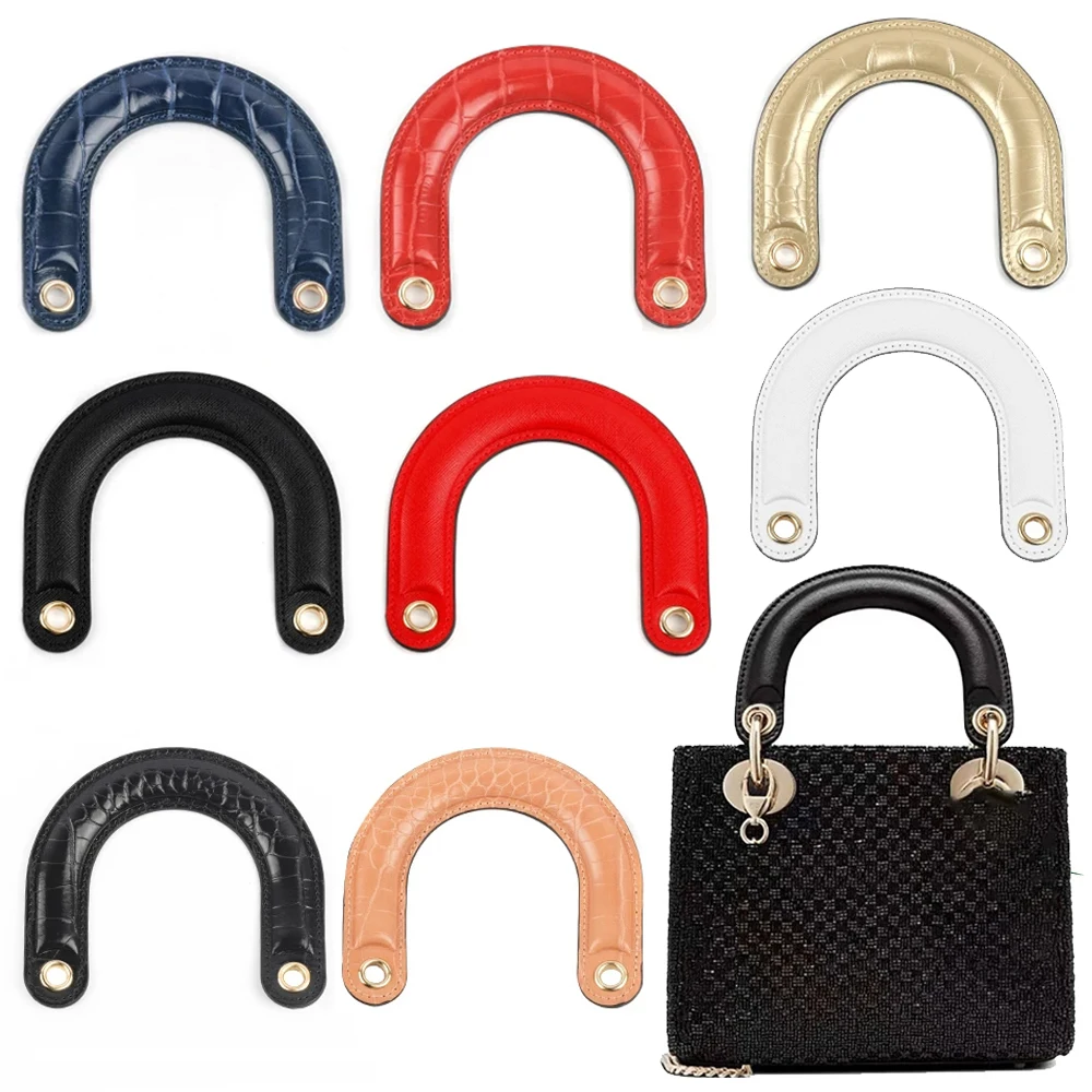 Poignée de sac en cuir en forme de U pour femme, sangle de remplacement initiée, sac à main bricolage, pochette fourre-tout, accessoires de