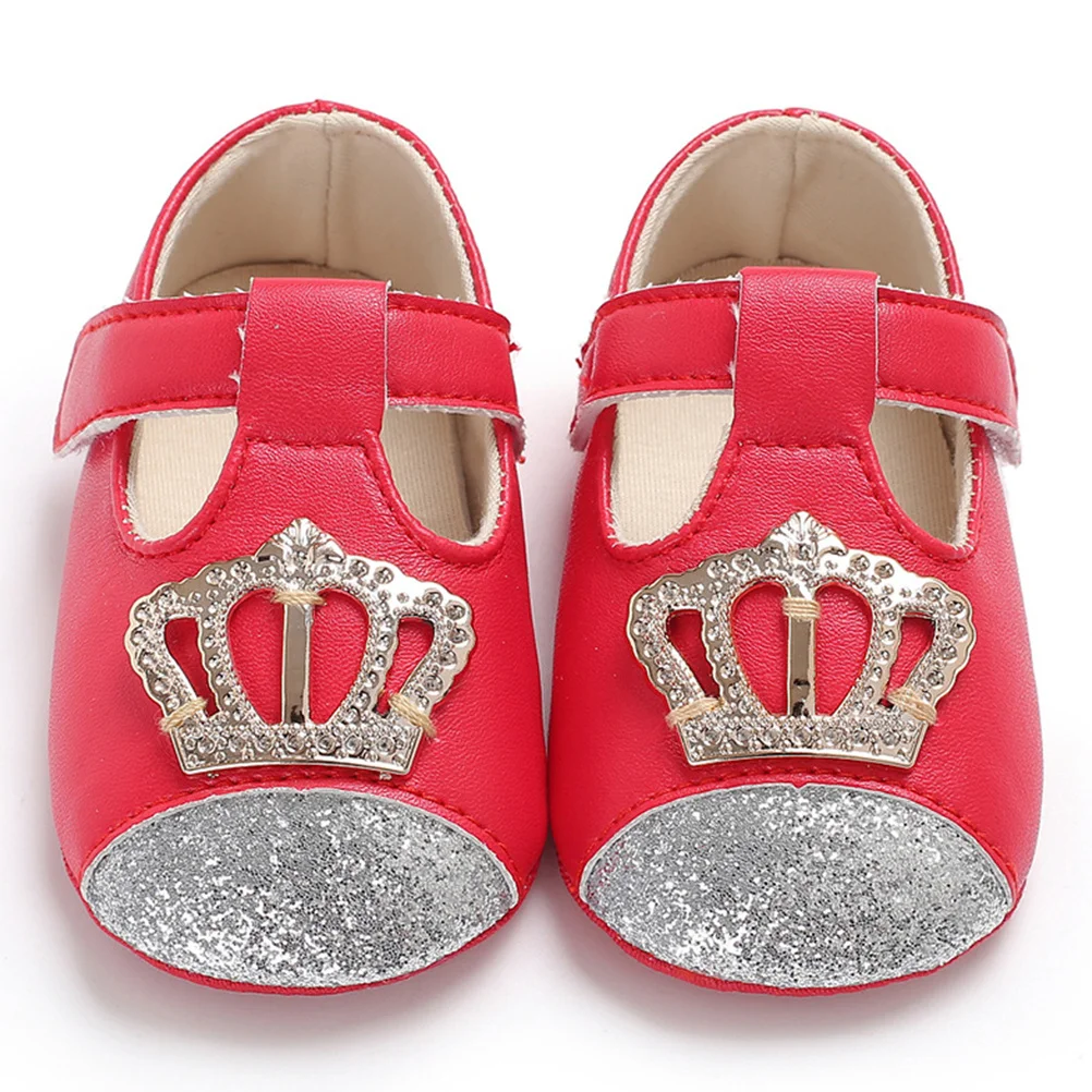 

1Pair Shoes Design Infant Prewalker Non Slip Sole Newborn Footwear Red 12cm Lightweight Comfortable