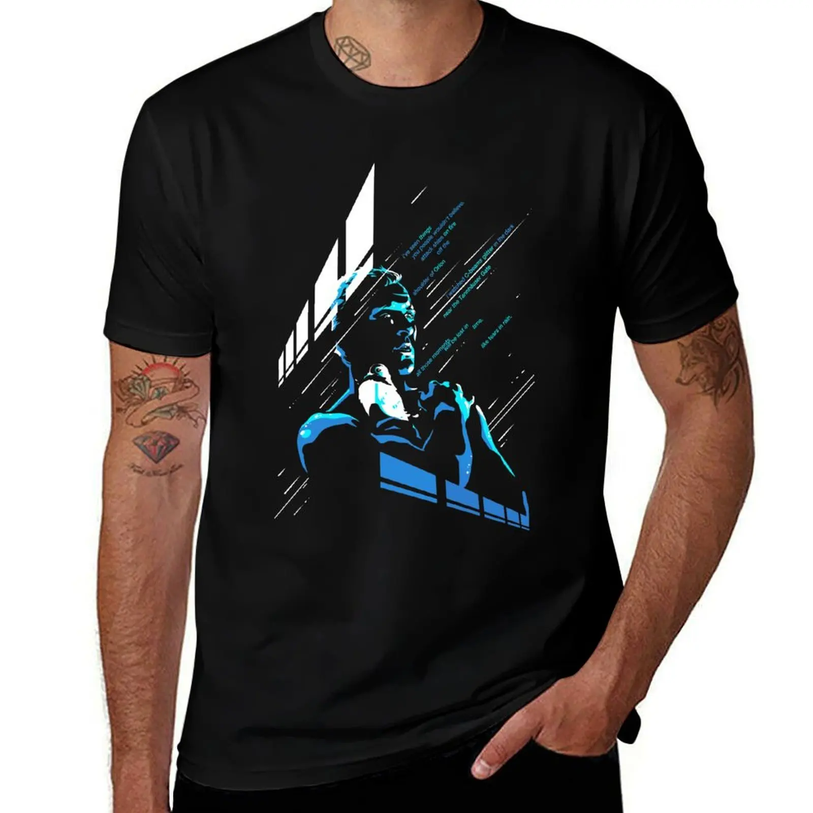 like tears in rain T-Shirt anime t shirts oversize T-Shirt