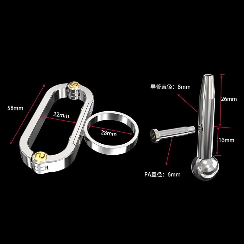 2024 Stainless Steel The COCKLE Male Chastity Device Metal PA Cock Cage Penis Ring Bondage Belt Adult Sex Toy S004