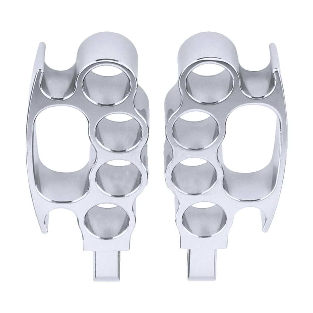 1 Pair Aluminum Motorcycle Foot Pegs 4.4*1.8*0.4 Inch Fit For Models With H-D Male Mount Style Foot Peg Durable Foot Pedal