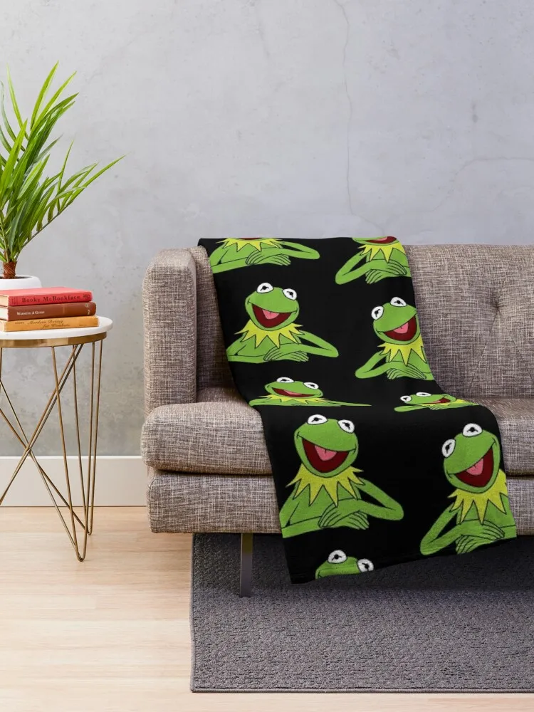 Kermit The Frog pattern Throw Blanket Luxury Designer Travel Softest Thermals For Travel Blankets